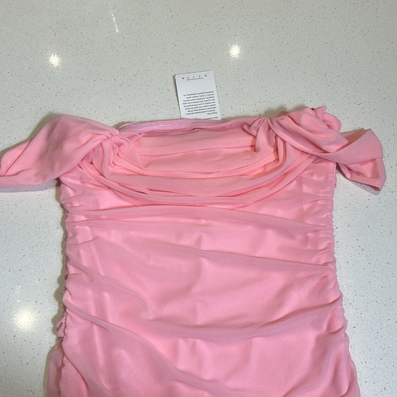 PRETTY GARDEN Off The Shoulder Ruched Bodycon Dresses Sleeveless Midi Dress - Picture 12 of 13